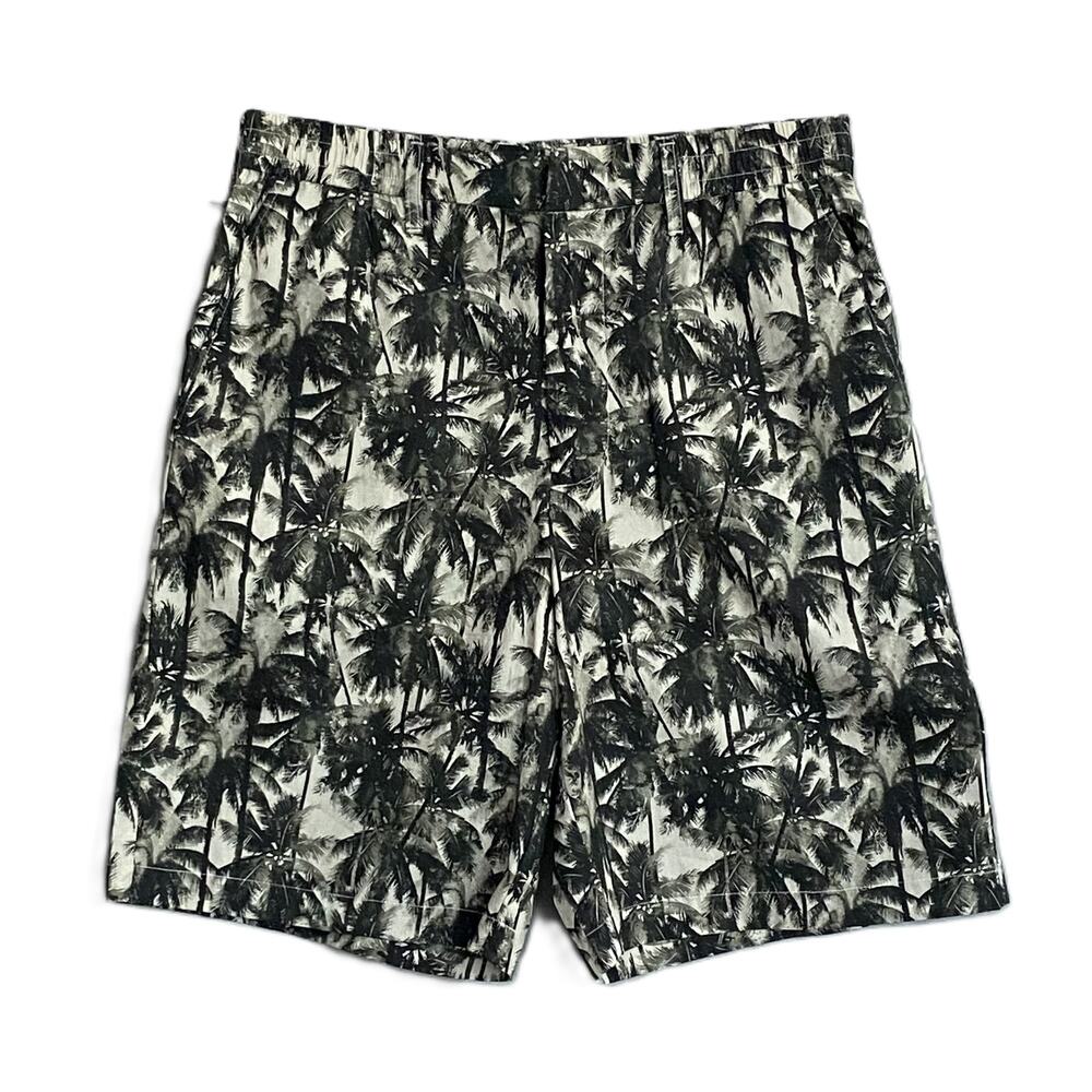 Armani Exchange Shorts Men's 30W Cotton Bermuda Shorts Green Tropical Print NEW